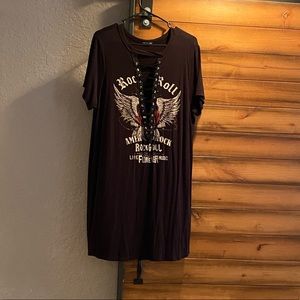 Charlotte Russe Plus Size TShirt Dress XL